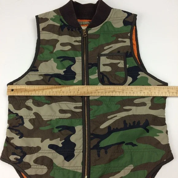 Denim Supply Ralph Lauren Vest Womens Medium Camo American Flag Lightweight USA - Picture 8 of 13